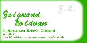 zsigmond moldvan business card